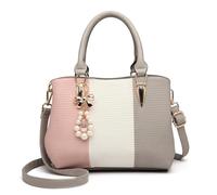 Miss Lulu Handtasche Damen Mittelgroß Tasche Multicolor Elegant Henkeltasche Citytasche Geldbörsen-Set