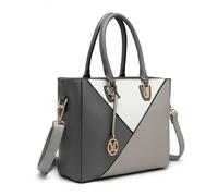 Miss Lulu Handtasche Damen Mittelgroß, V-förmiges Design Viele Fächer Umhängetasche Groß, Elegant Schultertaschen, Tote Tasche für Pendeln Schule Arbeit Reise