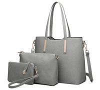 Miss Lulu Handtasche Damen Schultertaschen für Tragetasche Tote Bag Groß Henkeltasche Frauen Schulter Beuteltote Gross 3-teiliges Set