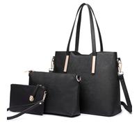 Miss Lulu Handtasche Damen Schultertaschen für Damen Tragetasche Damen Tote Bag Groß Henkeltasche Damen Frauen Schulter Beuteltote Gross Henkeltasche Set 3-teiliges Set