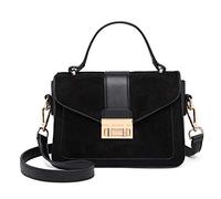 Miss Lulu Handtasche Klein Henkeltasche Damen Elegante Schultertasche Suede Shopper(Lb6872 Bk)