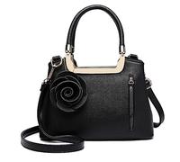 Miss Lulu Handtasche Damen Mit Blumen Henkeltasche Schultertasche Umhängetasche Elegant Kunstleder Retro Tasche Damen
