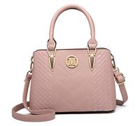 Miss Lulu Handtaschen Damen Mittelgroß Henkeltasche Umhängetaschen mit abnehmbarem Schulterriemen