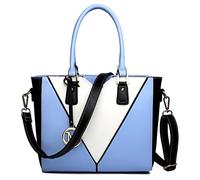 Miss Lulu Handtaschen für Damen Mittelgroß, Handtasche V-förmiges Design Viele Fächer Umhängetasche Groß, Elegant Schultertaschen, Tote Tasche für Pendeln Schule Arbeit Reise