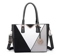 Miss Lulu Handtaschen für Damen Mittelgroß, V-förmiges Design Viele Fächer Umhängetasche Groß, Elegant Schultertaschen, Tote Tasche für Pendeln Schule Arbeit Reise