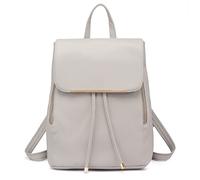 Miss Lulu Rucksack Damen Kunstleder Rucksack Damen Elegant Rolltop Rucksack Damen Tunnelzug-Design Cityrucksack Tasche Schulrucksäcke