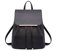 Miss Lulu Rucksack Damen Kunstleder Rucksack Damen Elegant Rolltop Rucksack Damen Tunnelzug-Design Cityrucksack Tasche Schulrucksäcke