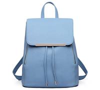 Miss Lulu Rucksack Damen Kunstleder Rucksack Damen Elegant Rolltop Rucksack Damen Tunnelzug-Design Cityrucksack Tasche Schulrucksäcke