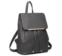 Miss Lulu Rucksack Damen Kunstleder Rucksack Damen Elegant Rolltop Rucksack Damen Tunnelzug-Design Cityrucksack Tasche Schulrucksäcke