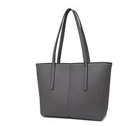 Miss Lulu Schultertasche Damen Henkeltasche Groß Handtasche Elegant PU Leder Umhängetaschen Frauen Shopper Taschen Verstellbar Schultergurt Aktentasche Dunkelgrau