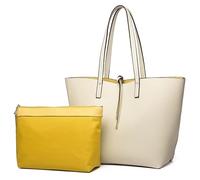 Miss Lulu Schultertaschen für Damen Shopper Damen Groß Tasche Damen Henkeltasche Damen Modische Einkaufstasche PU-Leder Praktisches 2-teiliges Handtaschen-Set