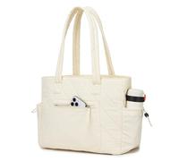 Miss Lulu Shopper Tasche Damen Groß Gesteppte Puffer Tote Bag 15,6 Zoll Laptoptasche mit Laptopfach & Wasserflaschenfach Leichte Wasserabweisend Arbeitstasche Lehrertasche für Uni Büro Reisen