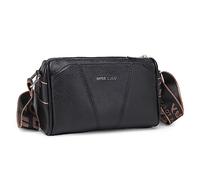 Miss Lulu Umhängetasche Damen Klein Crossbody Bag Damen Handytasche zum Umhängenmit Breitem Schultergurt Echtes Leder