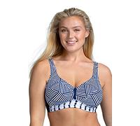 Miss Mary of Sweden Azur Bügelloser, gemusterter Bikini-BH, der hervorragenden Halt bietet 85F Navyblau