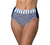Miss Mary of Sweden Azur gemusterte Bikinihose als Maximodell 52 Navyblau