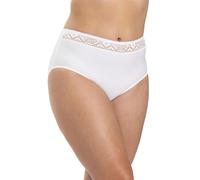 Miss Mary of Sweden Breeze Maxi Slip - hoher Bund, weiche Spitze, glättender Effekt 42 Weiss