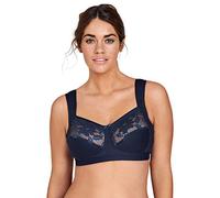 Entlastungs-BH MISS MARY, Damen, Gr. 80, Cup E, blau (marine), 64% Baumwolle, 17% Polyamid, 13% Elasthan, 6% Polyester, BHs BH Entlastungs-BH Bügelloser-BH (34832353-80) marine