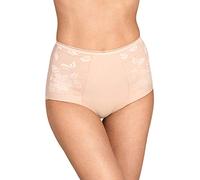 Miss Mary of Sweden Lovely Lace Miederhose mit Hoher Taille - Bauchkontrolle, Baumwollzwickel, Kühlendes Material, Formende Spitze 48 Beige