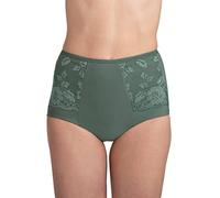 Miss Mary of Sweden Lovely Lace Miederhose mit Hoher Taille - Bauchkontrolle, Baumwollzwickel, Kühlendes Material, Formende Spitze 48 Grün