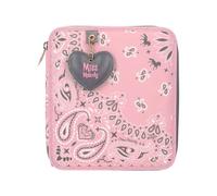 Depesche 12766 Miss Melody Bandana - Gefüllte 2-Fach Federtasche mit Bandana-Muster, rosa Federmappe mit Buntstiften, Lineal, Schere uvm.