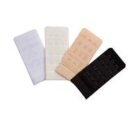 Miss Perfect Wow 2 Go BH Verlängerung Erweiterung BH Verschluss Bra Extender Verlängerung 4er-Set oder 6er-Set Haut Schwarz Weiß Champagner Blau Rot