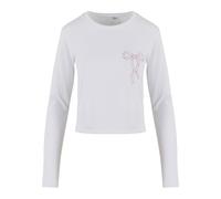 Miss Tee Bow Oneliner Langarm-t-shirt L White