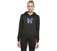 Miss Tee Damen Chromed Butterfly Hoody Black, 3XL