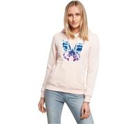 Miss Tee Damen Chromed Butterfly Hoody M pink