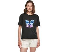 Miss Tee Chromed Butterfly T-Shirts in Gr. L in Schwarz