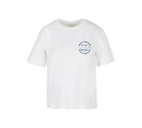T-Shirt MISS TEE "Miss Tee Damen Daily Espresso Tee", Damen, Gr. XS, weiß, 100% Baumwolle, bedruckt, oversize, Rundhals, Shirts T-Shirt (86388858-XS) weiß