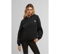 Miss Tee Damen Flying Butterfly EMB Fluffy Hoody MST276 Black-XL