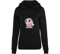 Kapuzenpullover MISS TEE "Miss Tee Damen Forever Whatever Hoody", Damen, Gr. XS, schwarz, 65% Baumwolle, 35% Polyester, unifarben, normal, ohne Ausschnitt, Pullover Kapuzenpullover (88192567-XS) schwa