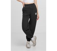 Miss Tee Damen Karma Butterfly Ladies Fluffy Sweatpants MST226 Black-L