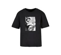 Miss Tee Damen T-Shirt MST078 Lip Tattoo – Schwarz – Größe L