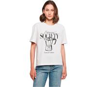 Miss Tee Damen T-Shirt Espresso Society MST314 Weiß Größe M