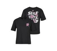 Miss Tee Damen T-Shirt Self Love Club Kurzarm 5XL Schwarz