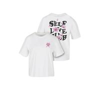 Miss Tee T-Shirt Self Love Club Damen Weiß Größe XL