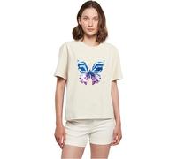 Miss Tee Damen T-Shirt Chromed Butterfly Tee, lässiges T-Shirt mit Frontprint, Relaxed Fit, Baumwolle, Größen XS - 5XL