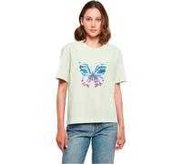 Miss Tee Women's MST034-Chromed Butterfly Tee T-Shirt, lightmint, M