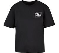 Miss Tee Damen T-Shirt Good Vibes Wording Tee MST190 Black-XS
