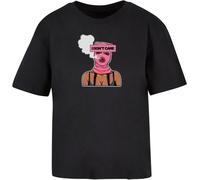 Miss Tee Damen T-Shirt I Don't Care Tee MST064 Black-L