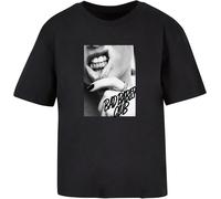 Miss Tee Damen T-Shirt MST078 Lip Tattoo – Schwarz – Größe L