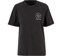 Miss Tee Damen T-Shirt One Line Flowers Ladies Vintage Everyday MST377 Black-XL