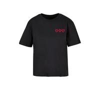 Mister Tee Damen Three In A Row Tee MST093 Black-S