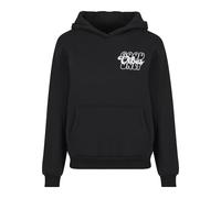 Miss Tee Damen Kapuzenpullover Good Vibes Puff Print Fluffy Schwarz XS