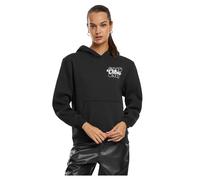 Miss Tee Damen Kapuzenpullover Good Vibes Puff Print Fluffy Schwarz XS