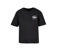 Miss Tee Damen T-Shirt Good Vibes Wording Tee MST190 Black-2XL