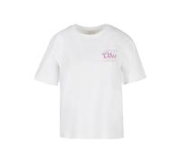 Miss Tee Good Vibes Wording Tee White, XXL