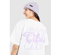 Miss Tee Good Vibings Wording T-Shirt white Damen Gr. L