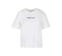 Miss Tee T-Shirt I Don´t Care Weiß XXL